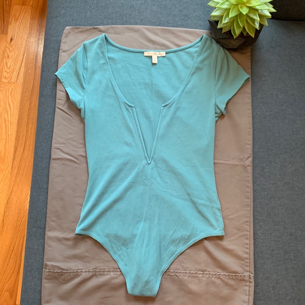Express One-Eleven Deep V-Neck Wire Plunge Bodysuit